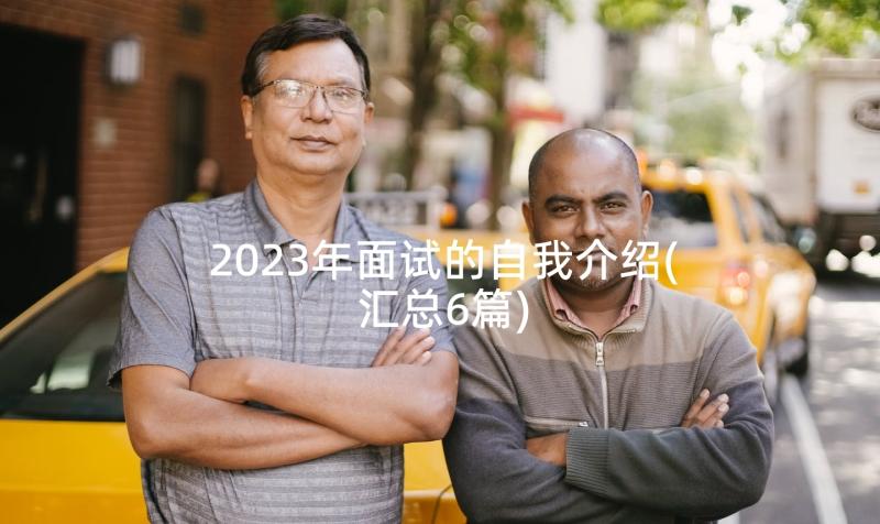 2023年面试的自我介绍(汇总6篇)