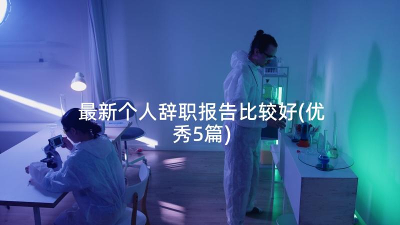 最新个人辞职报告比较好(优秀5篇)