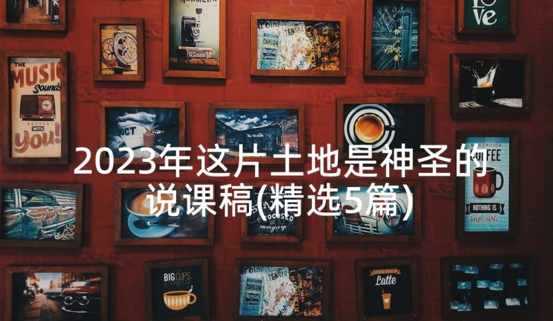 2023年这片土地是神圣的说课稿(精选5篇)