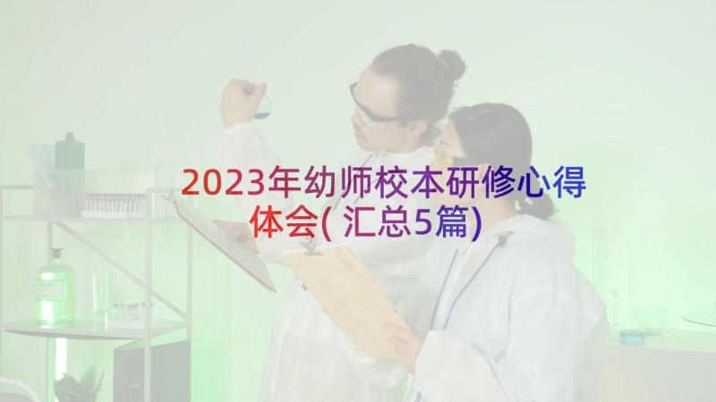 2023年幼师校本研修心得体会(汇总5篇)