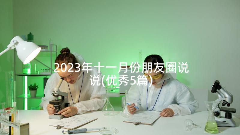 2023年十一月份朋友圈说说(优秀5篇)