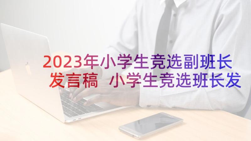 2023年小学生竞选副班长发言稿 小学生竞选班长发言稿(精选8篇)