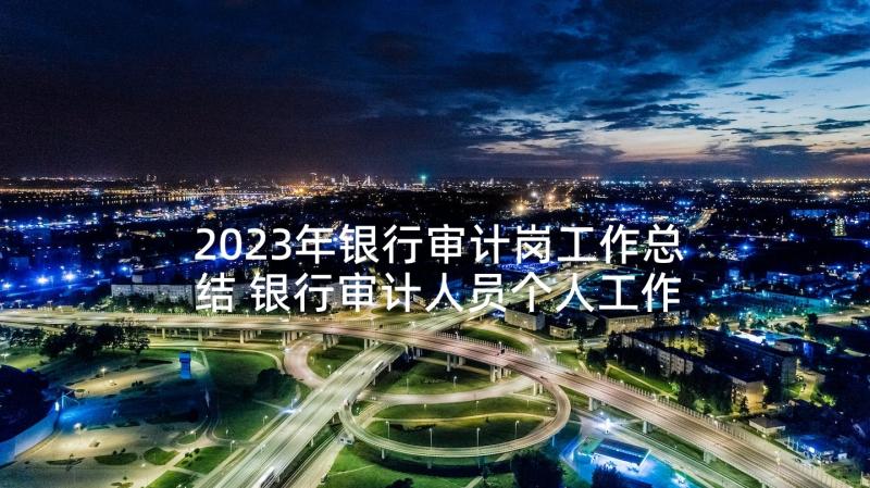 2023年银行审计岗工作总结 银行审计人员个人工作总结(实用8篇)