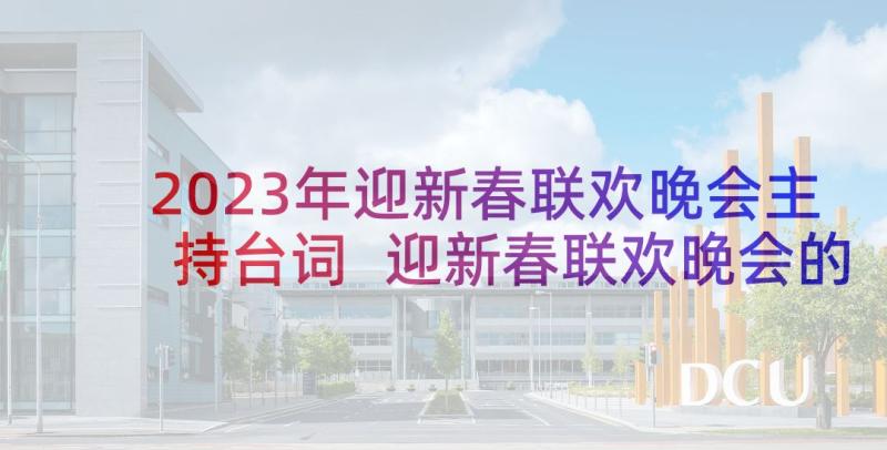 2023年迎新春联欢晚会主持台词 迎新春联欢晚会的主持词(模板5篇)