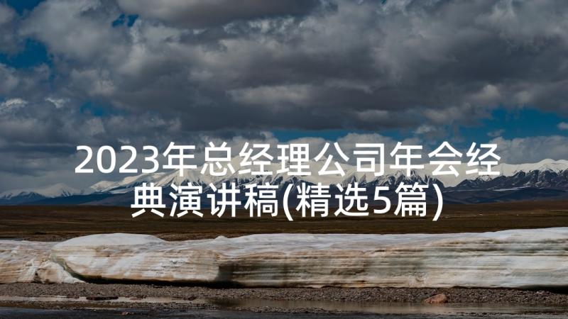 2023年总经理公司年会经典演讲稿(精选5篇)