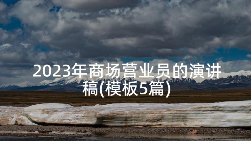 2023年商场营业员的演讲稿(模板5篇)