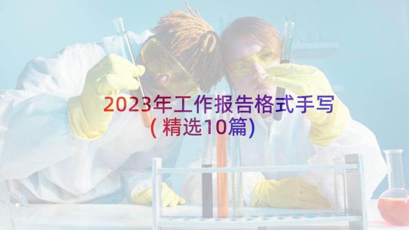 2023年工作报告格式手写(精选10篇)