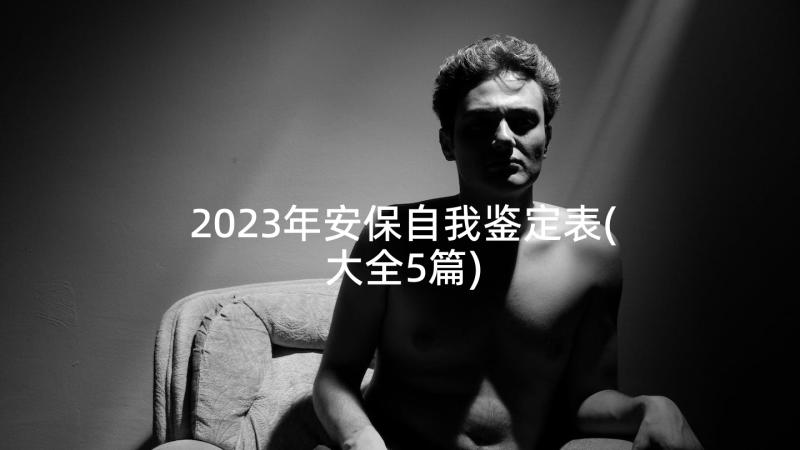 2023年安保自我鉴定表(大全5篇)