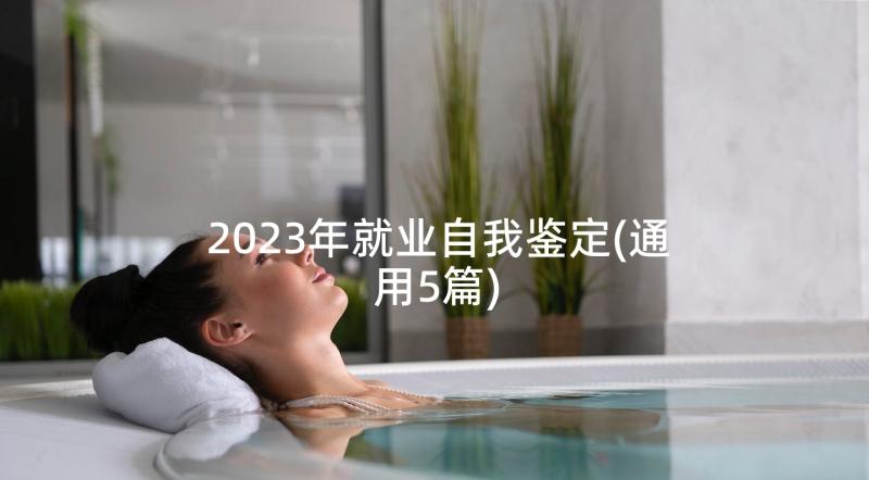 2023年就业自我鉴定(通用5篇)