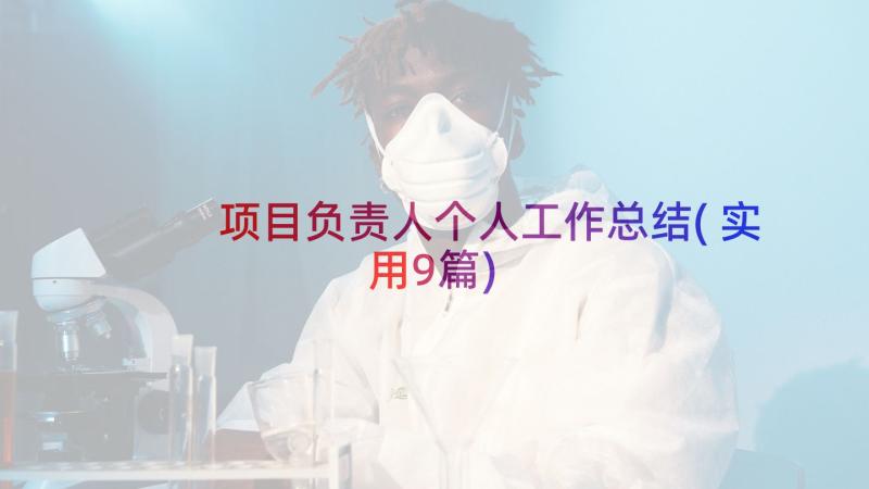 项目负责人个人工作总结(实用9篇)