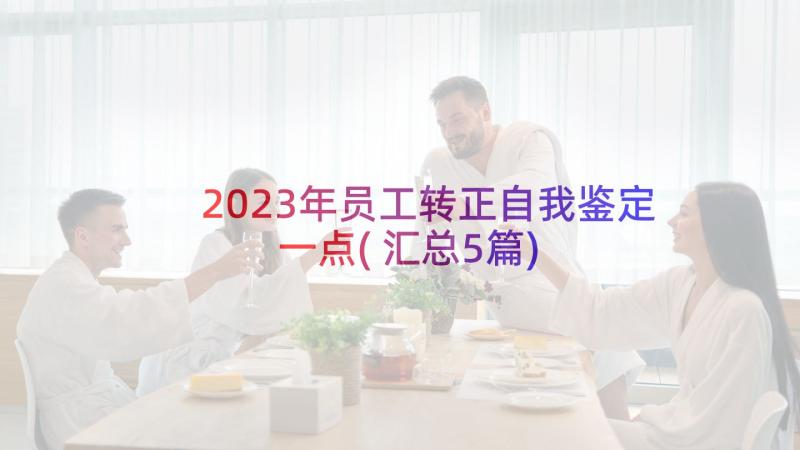 2023年员工转正自我鉴定一点(汇总5篇)