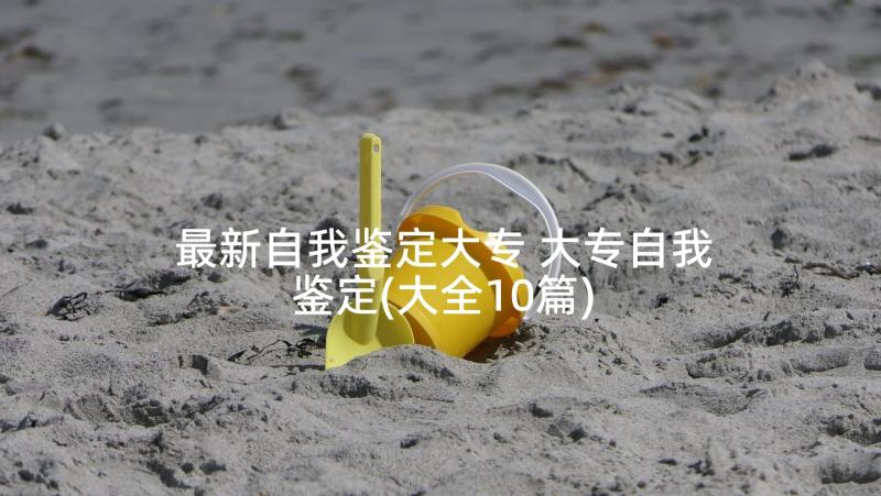 最新自我鉴定大专 大专自我鉴定(大全10篇)