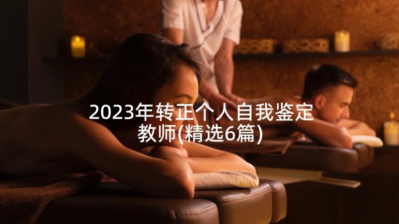 2023年转正个人自我鉴定教师(精选6篇)