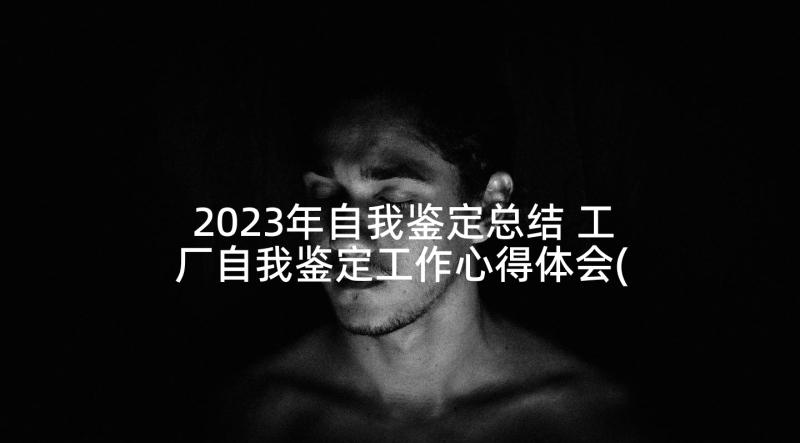 2023年自我鉴定总结 工厂自我鉴定工作心得体会(大全8篇)