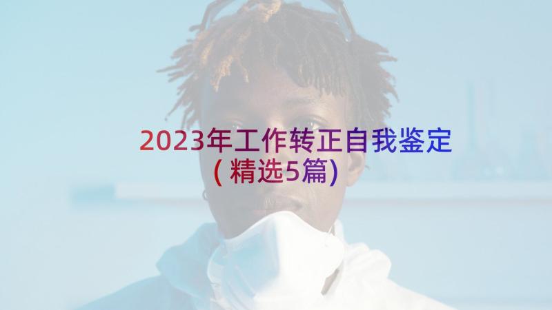 2023年工作转正自我鉴定(精选5篇)