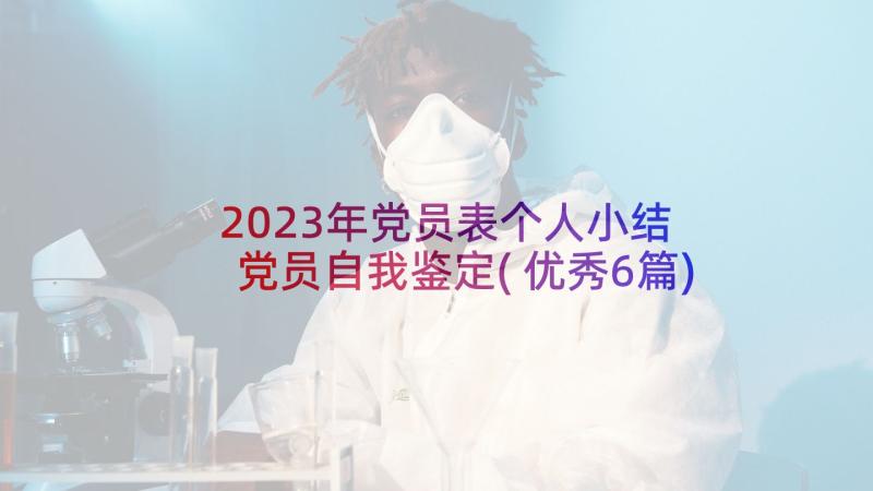 2023年党员表个人小结 党员自我鉴定(优秀6篇)