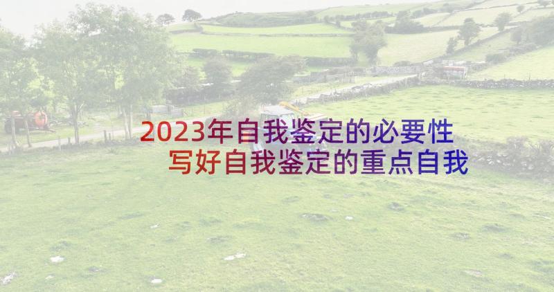 2023年自我鉴定的必要性 写好自我鉴定的重点自我鉴定(精选7篇)