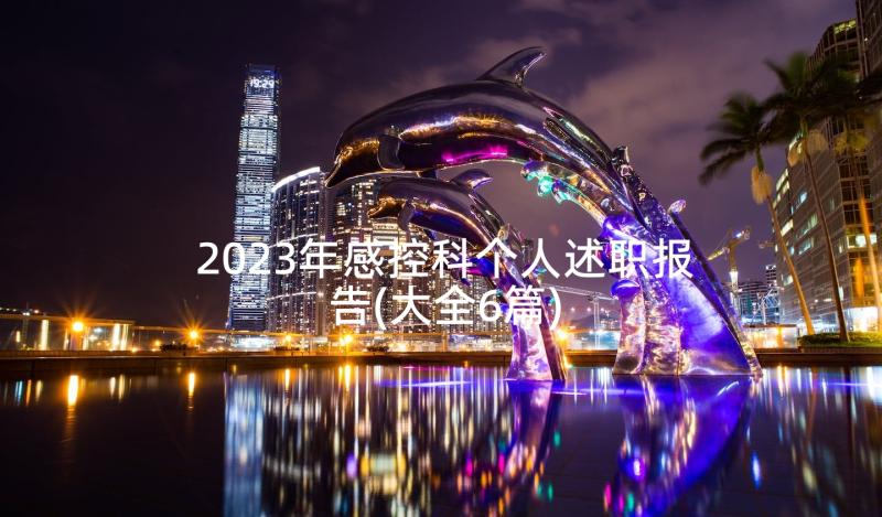 2023年感控科个人述职报告(大全6篇)