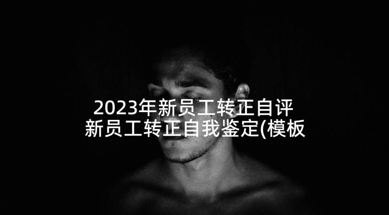 2023年新员工转正自评 新员工转正自我鉴定(模板7篇)