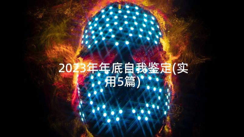 2023年年底自我鉴定(实用5篇)