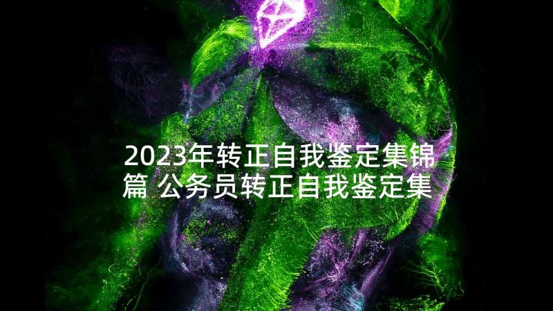 2023年转正自我鉴定集锦篇 公务员转正自我鉴定集锦(优质5篇)