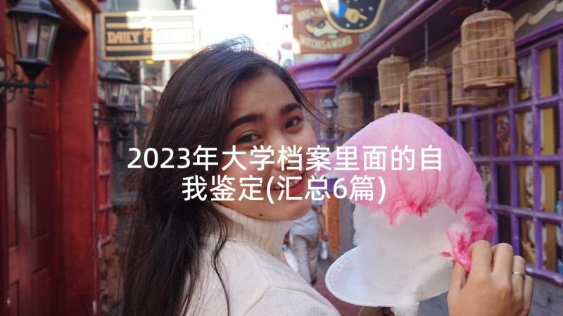 2023年大学档案里面的自我鉴定(汇总6篇)