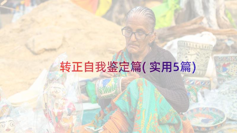 转正自我鉴定篇(实用5篇)