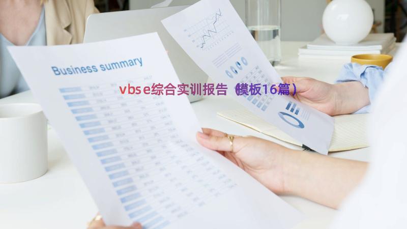 vbse综合实训报告（模板16篇）