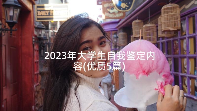 2023年大学生自我鉴定内容(优质5篇)