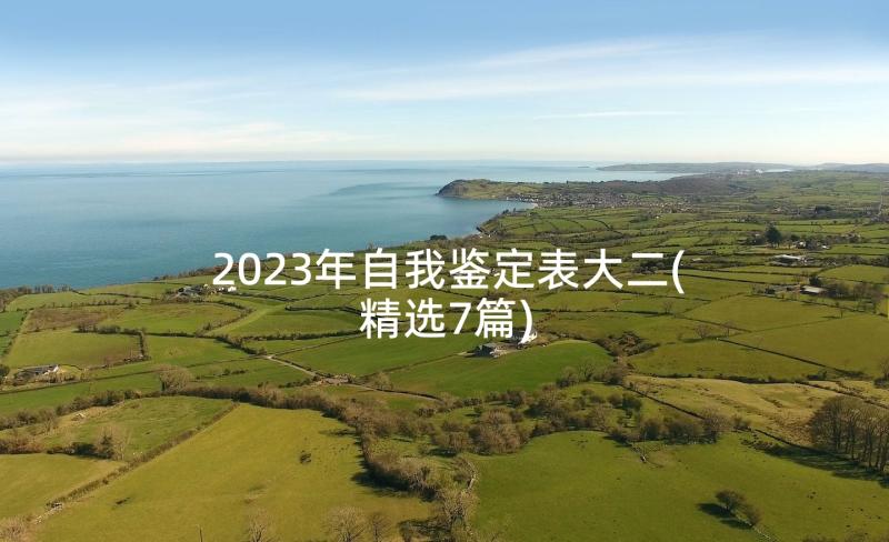 2023年自我鉴定表大二(精选7篇)