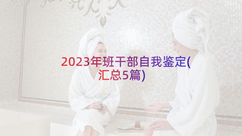 2023年班干部自我鉴定(汇总5篇)