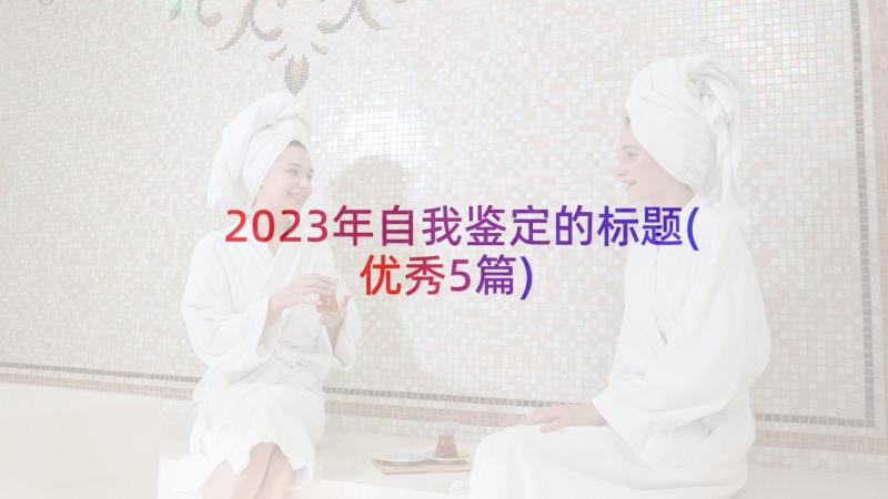 2023年自我鉴定的标题(优秀5篇)