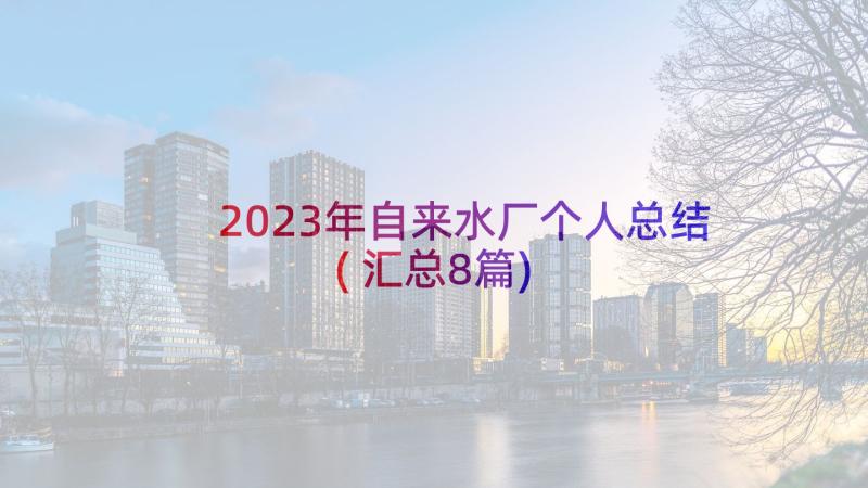 2023年自来水厂个人总结(汇总8篇)