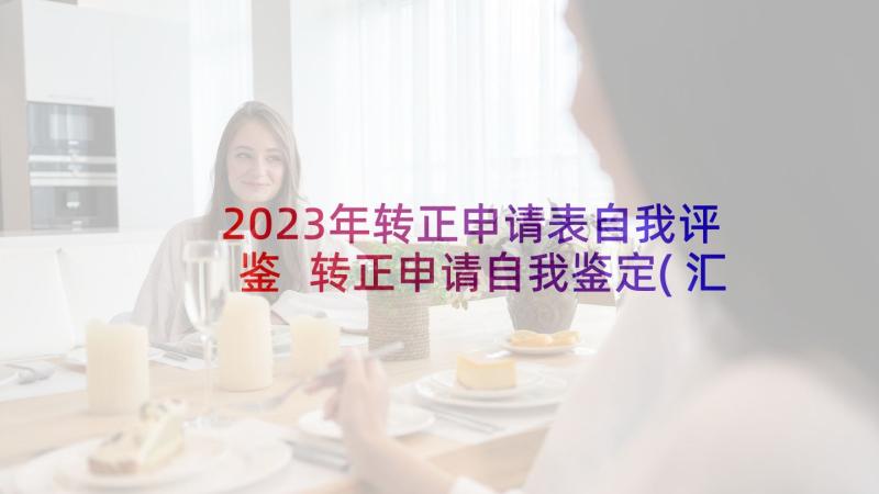 2023年转正申请表自我评鉴 转正申请自我鉴定(汇总8篇)