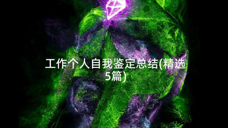 工作个人自我鉴定总结(精选5篇)