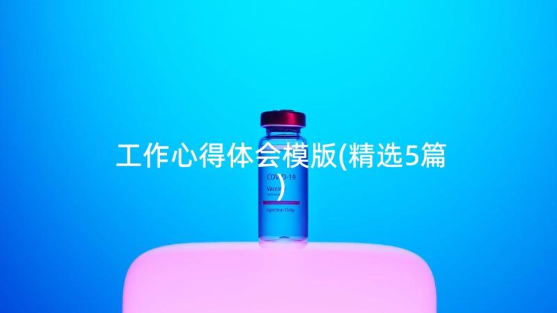 工作心得体会模版(精选5篇)