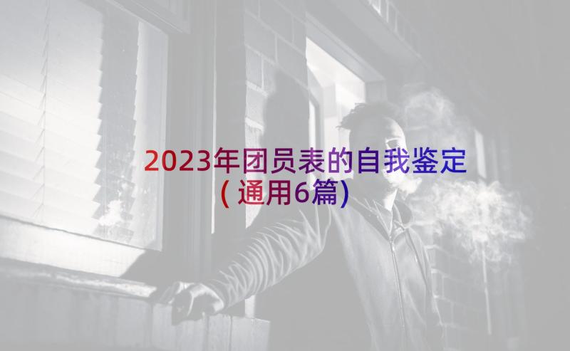 2023年团员表的自我鉴定(通用6篇)