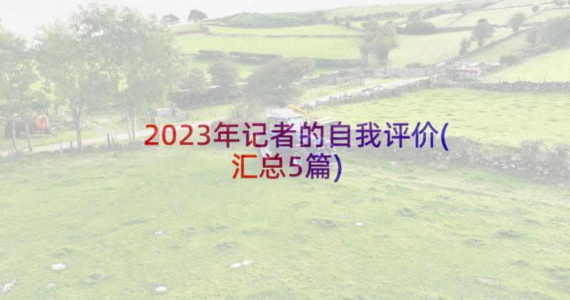 2023年记者的自我评价(汇总5篇)