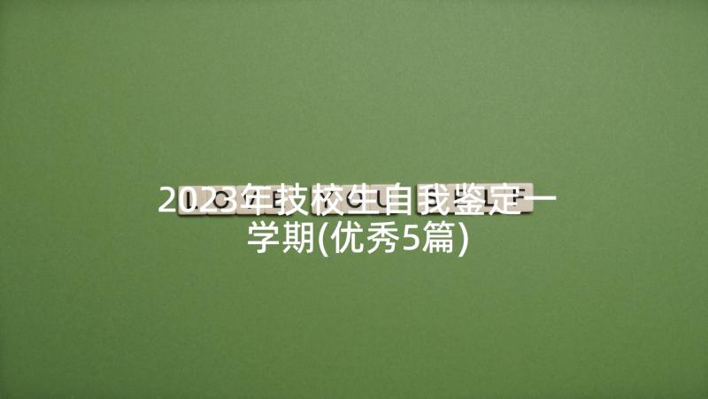 2023年技校生自我鉴定一学期(优秀5篇)