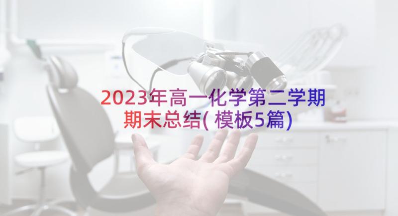 2023年高一化学第二学期期末总结(模板5篇)