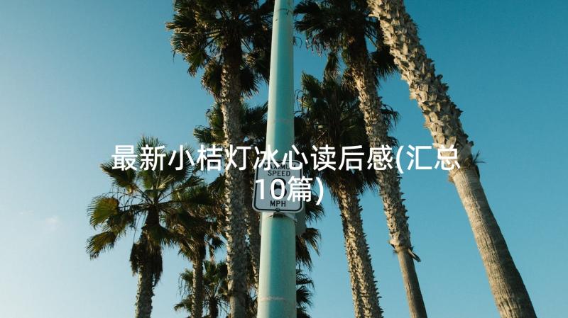 最新小桔灯冰心读后感(汇总10篇)