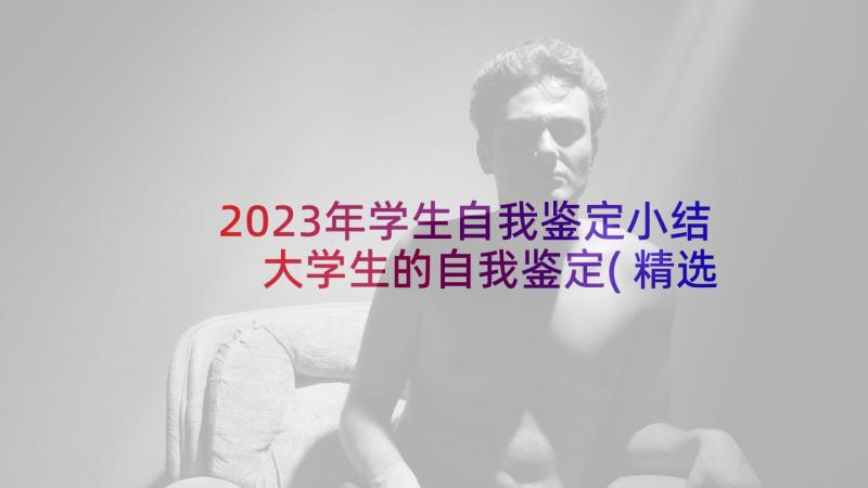 2023年学生自我鉴定小结 大学生的自我鉴定(精选7篇)