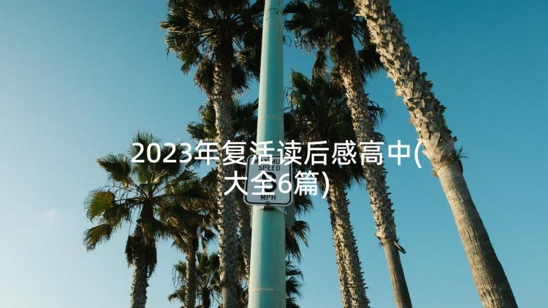 2023年复活读后感高中(大全6篇)