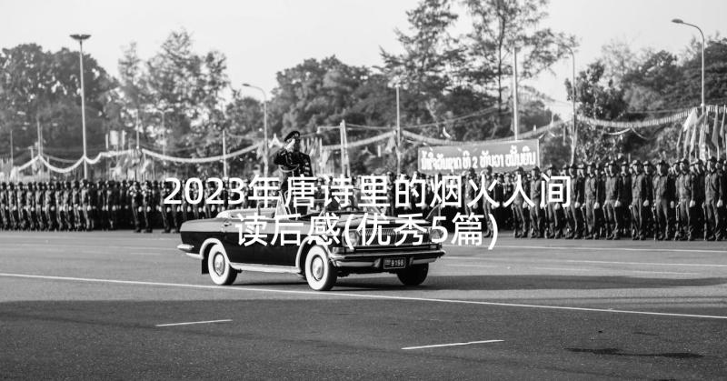 2023年唐诗里的烟火人间读后感(优秀5篇)