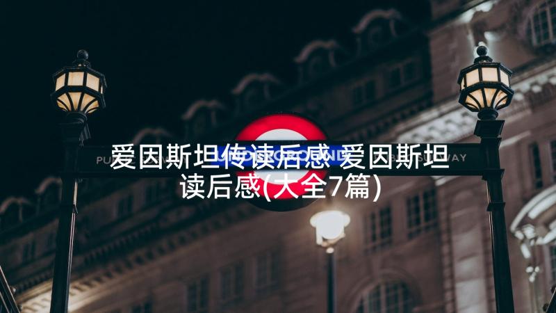 爱因斯坦传读后感 爱因斯坦读后感(大全7篇)