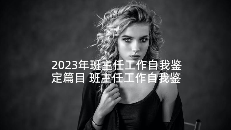 2023年班主任工作自我鉴定篇目 班主任工作自我鉴定(优秀8篇)