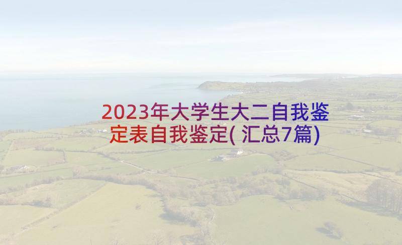 2023年大学生大二自我鉴定表自我鉴定(汇总7篇)