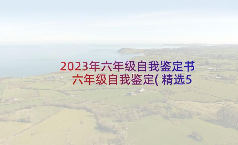 2023年六年级自我鉴定书 六年级自我鉴定(精选5篇)