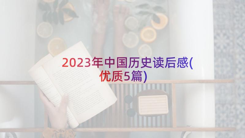 2023年中国历史读后感(优质5篇)