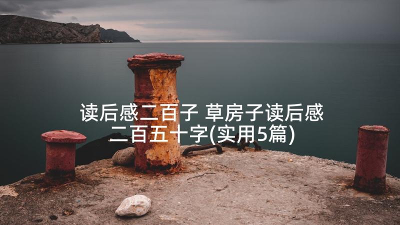 读后感二百子 草房子读后感二百五十字(实用5篇)